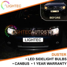 2x DACIA DUSTER CANBUS NO ERROR SMD LED XENON WHITE W5W T10 501 SIDE LIGHT BULBS