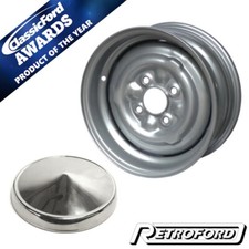 Lotus Cortina Steel Wheel - 5.5J x 13 + Hub Cap