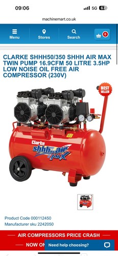 Clarke shhh50 350 shhh air - clarke,