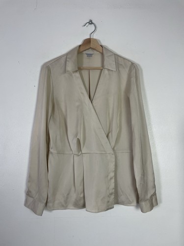 Jigsaw ivory satin blouse - satin,