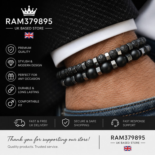 Men gemstone strand - strand, bracelet