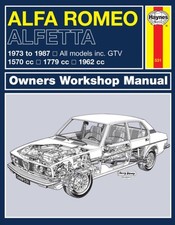 Alfa Romeo Alfetta (1973 - 1987) Haynes Repair Manual by Haynes Publishing