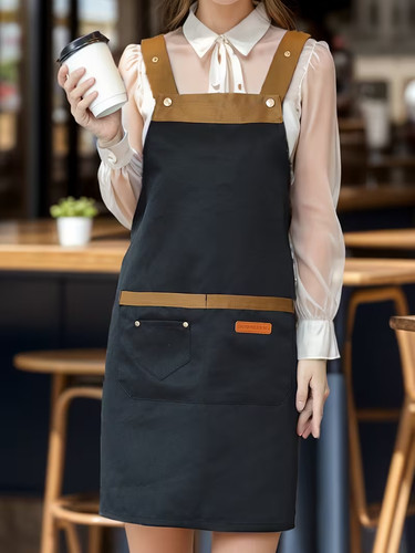 Black chef apron kitchen - black,