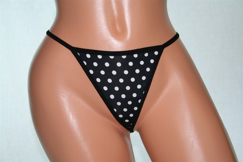Black thong with white - thong,