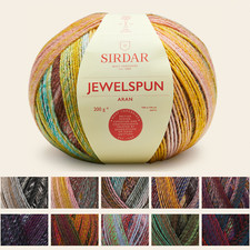 Sirdar Jewelspun Aran 200g Knitting Yarn Knit Crochet Wool All Shades Acrylic
