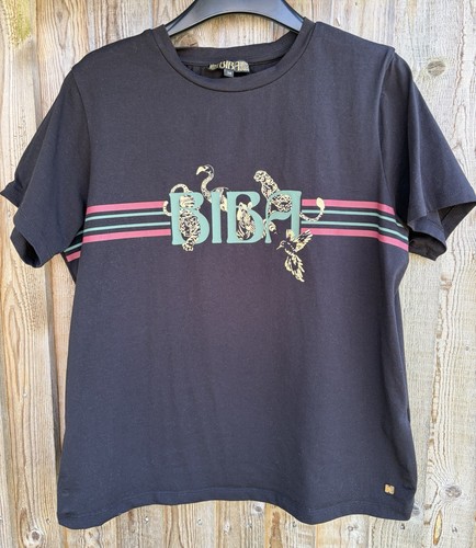 Biba black graphic shirt - biba, t-shirt