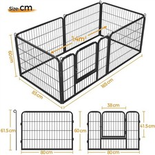 6 Panel Dog Playpen Heavy Duty