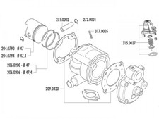 Polini Sport 70cc Piston Set