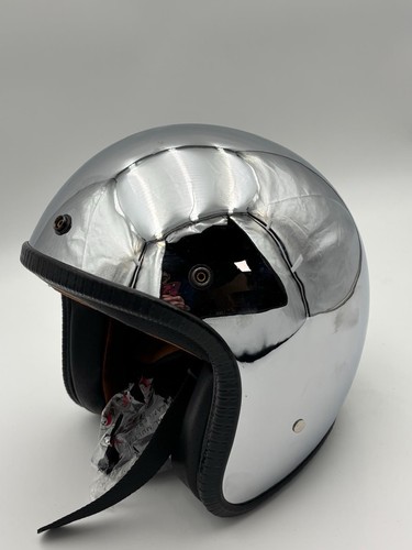 Open face motorcycle helmet - open,