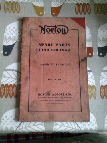 Norton spare parts list for