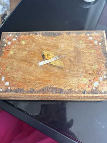Vintage wooden cigarette - wooden,