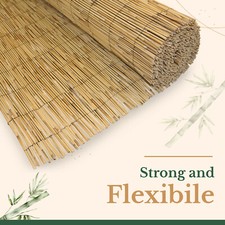 Bamboo Natural Fence Screening Panel Peeled Reed Fencing Outdoor Garden Patio 3M