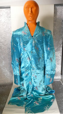 Vintage Mens Blue Satin Asian