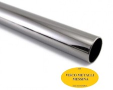 Tubo tondo acciaio cromato misure varie arredamento tenda fai da te casa brico 