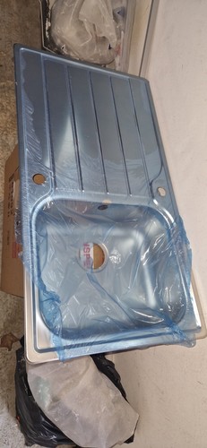 Stainless steel kitchen sink - kitchen,
