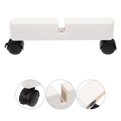 White wooden divider stand - white,