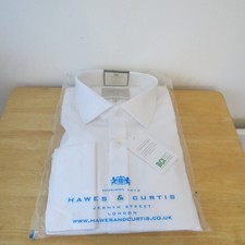 HAWES CURTIS SHIRT UK 17 WHITE