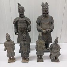Set of 6 Chinese Terracotta Warrior Statues – Qin Dynasty Army Replicas