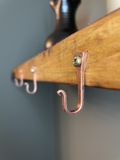 Copper Hand Forged Blacksmith Horseshoe Nail Hook