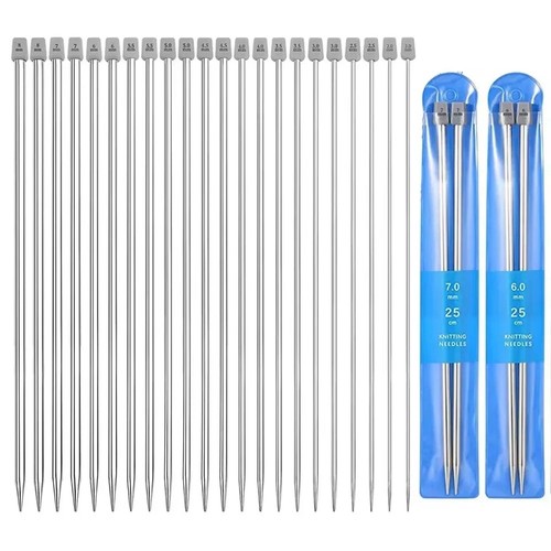 22pcs metal knitting - metal, needles