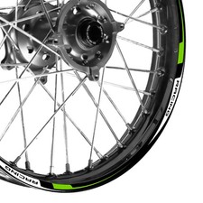 For YAMAHA XT 250 08-23 22 21 20 Wheel Stickers Rim 21" 18" Dirt Bike R02B Green