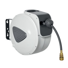DURHAND Retractable Air Hose Reel Auto Self-Winding Wall Mounted 1/4" 10m+90cm