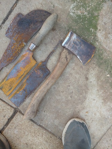 Billhook axe wood froe - wood,