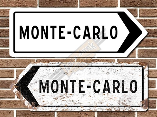 Monte carlo metal road - road, sign