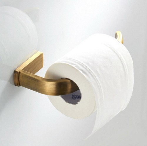 Antique brass toilet roll - toilet,