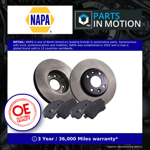 Vented brake discs - 2x, pads