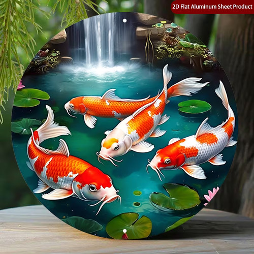 Japanese koi carp metal - japanese, wall