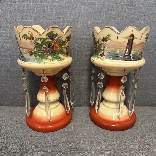 Pair victorian ceramic - ,