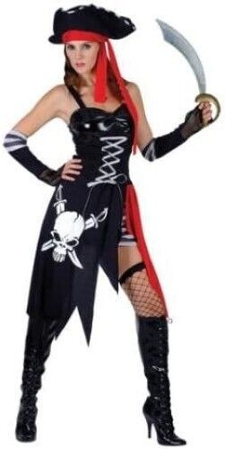 Ladies deluxe black skull - ladies,