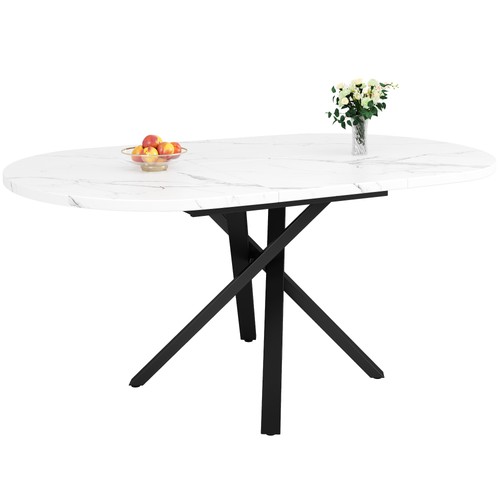 Round extendable table sturdy - extendable,