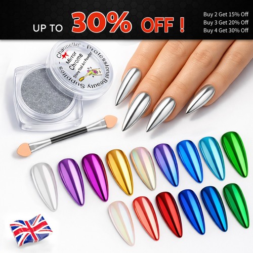 Nail chrome powder - powder, colours