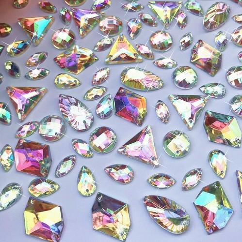 Clear rhinestone gem mix - clear,