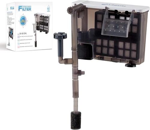 Aquarium filter with surface - with,