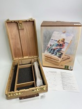 Wooden Table-Top Box Easel Folding Artist Drawing Easel Board With Storage