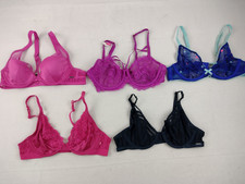 M&S 5Pcs Bra Bundle Size 34B Multicoloured Underwired Lace Non Padded NEW F2