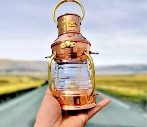 Oil lamp copper brass - oil, antique