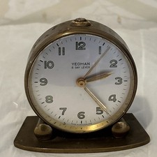 Yeoman Swiss Alarm Clock Brass