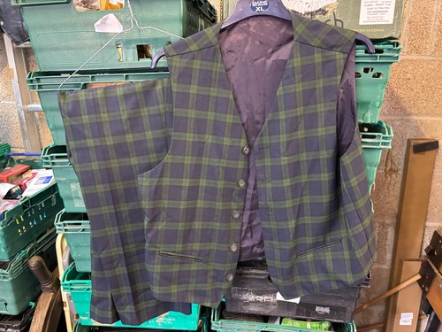 Tartan waistcoat and - tartan,