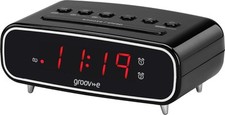 NEW Digital Alarm Clock Built-in FM Radio LCD Display Mains Powered 12hr 24hr