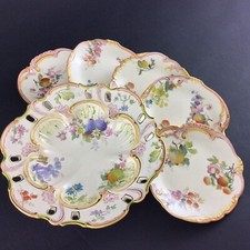 Antique Royal Bonn Ceramic Fruit Set Keramik Majolica Art Nouveau Jugendstil