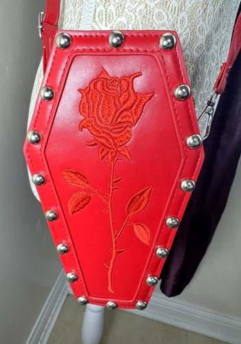 Gothic faux leather coffin - gothic,