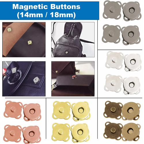 Magnetic snap fasteners - sew, on