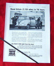 VW VOLKSWAGEN MICROBUS 1955 SHELL ORIGINAL VINTAGE ADVERT