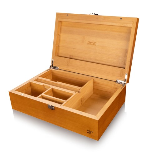 Stashic stash box bamboo - -,