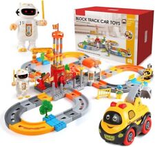 Construction Race Tracks 130 PCS Railway Train Set Flexible Electric Car Race