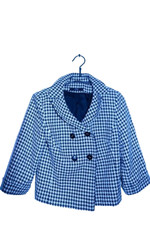 Vintage women S.Oliver black & white geometric double breasted blazer  size 8/10